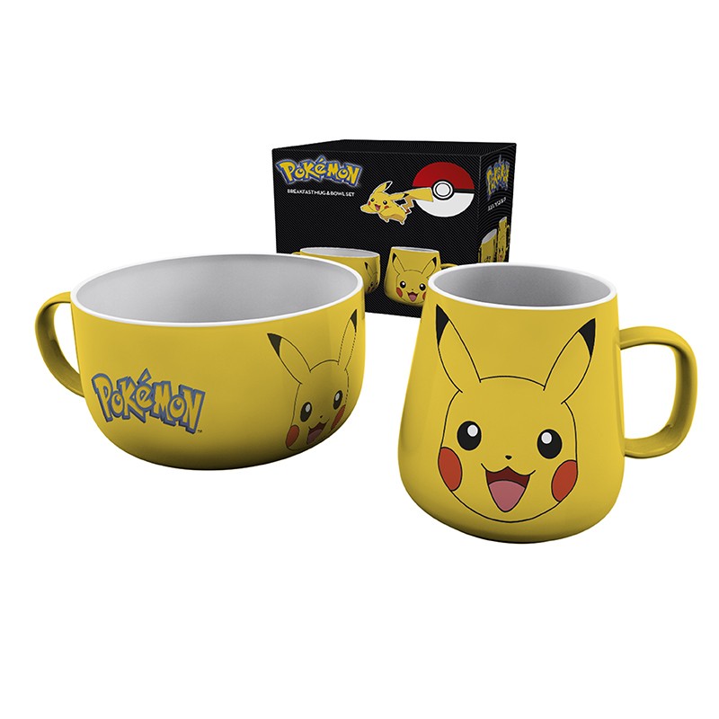 Pokémon Pikachu Frühstücksset – Tasse & Schüssel