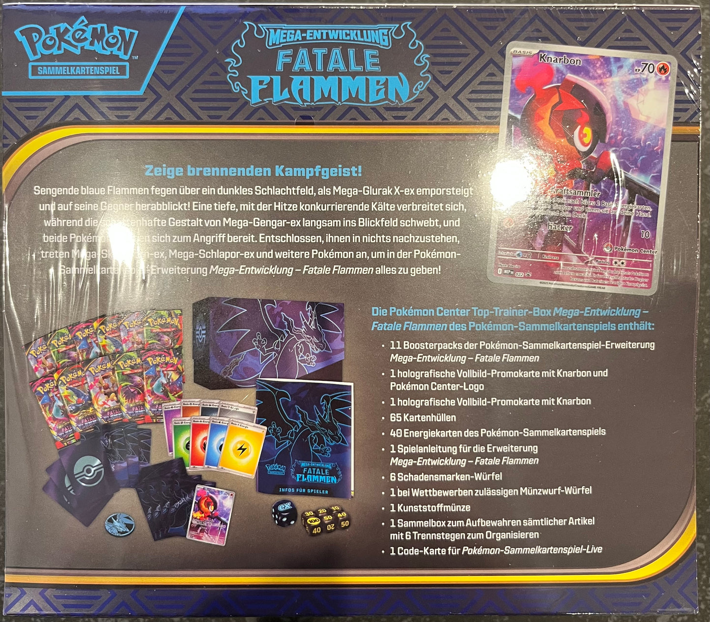 Pokémon Fatale Flammen Pokémon Center Top-Trainer-Box (Deutsch)