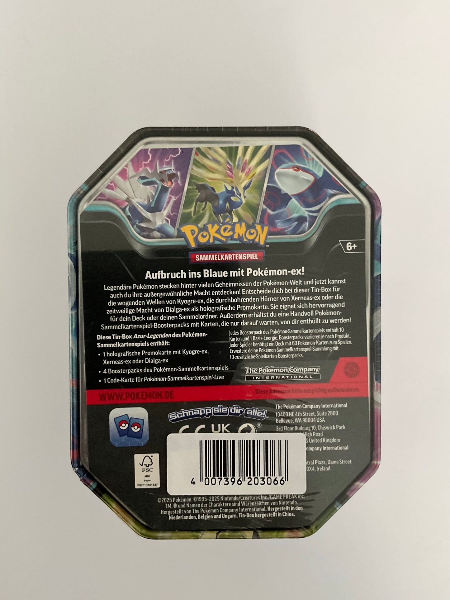 Pokémon Tin-Box Azur Legenden Deutsch