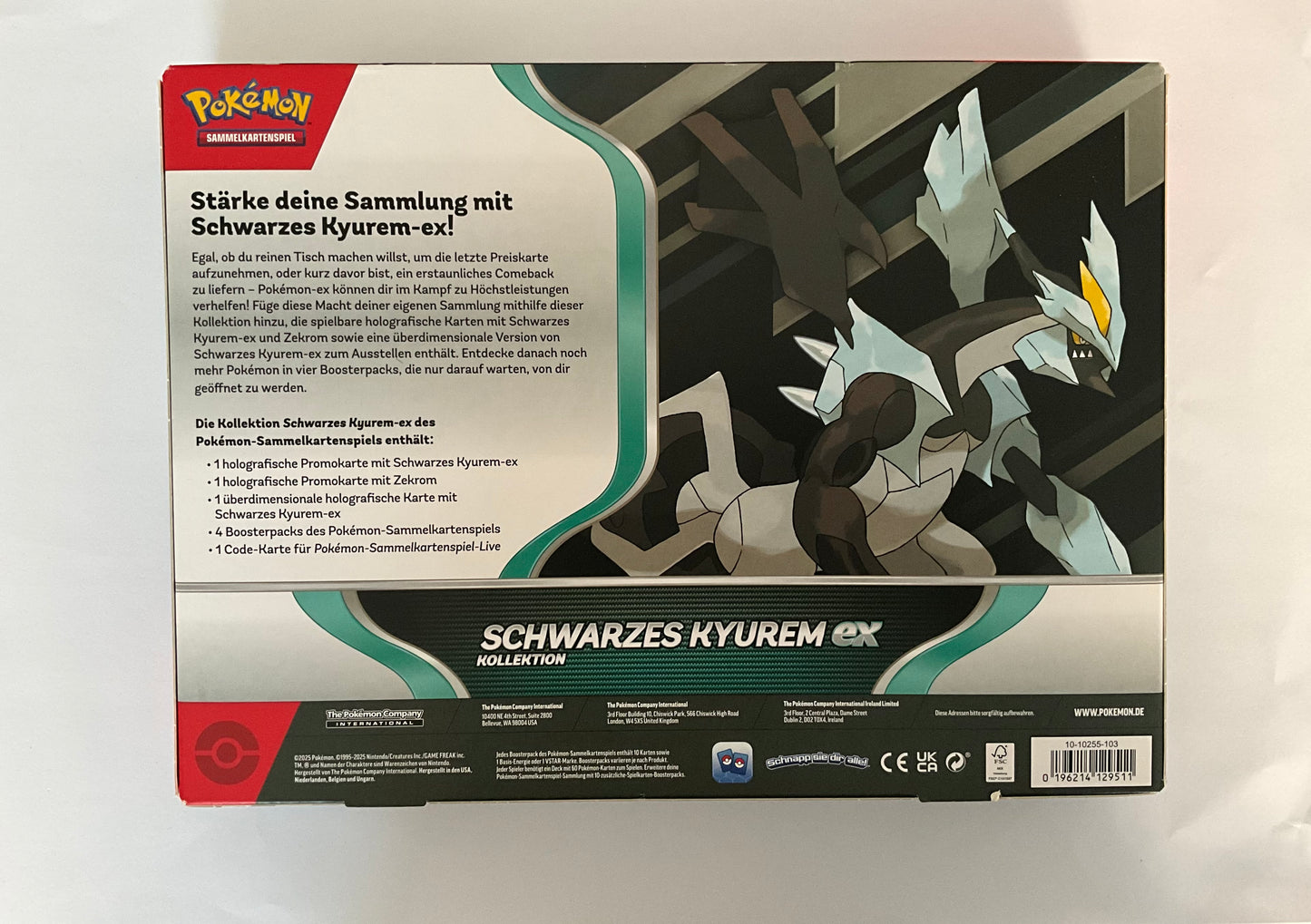 Pokémon Schwarzes Kyurem Black Kyurem Collection Box Deutsch OVP Sealed TCG Sammelbox