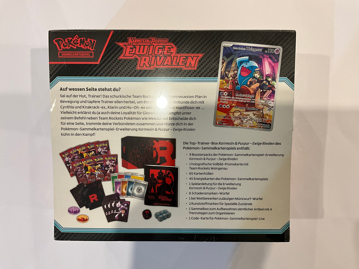 Pokémon Ewige Rivalen Top Trainer Box ETB Deutsch OVP Sealed TCG Sammelbox