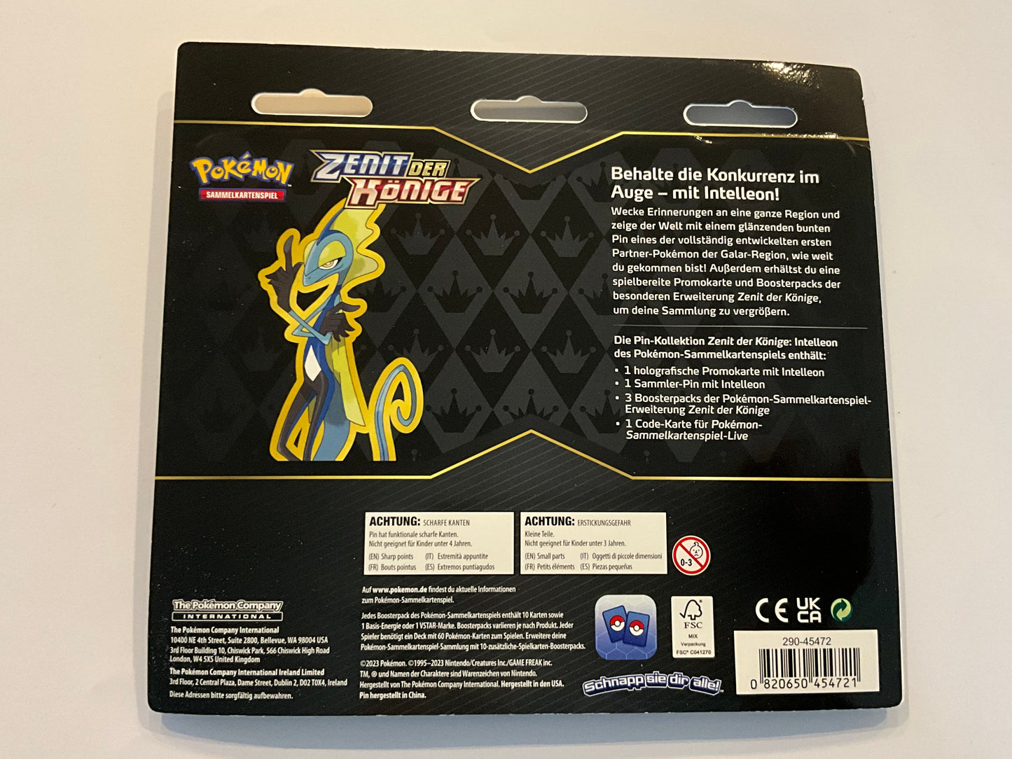 Pokémon Zenit der Könige Intelleon Pin-Kollektion Deutsch OVP Sealed | Pokémon TCG