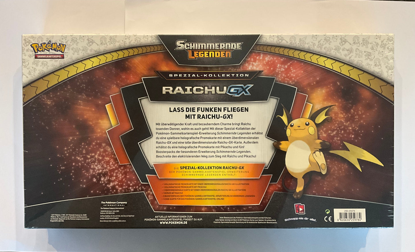 Pokémon Schimmernde Legenden Spezial-Kollektion Raichu-GX Deutsch OVP Sealed | Pokémon TCG