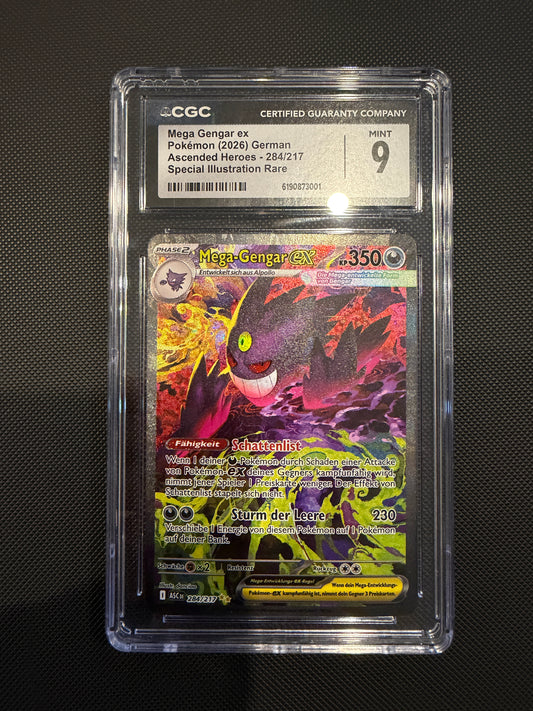 Pokémon Mega-Gengar-ex 284/217 SAR – Erhabene Helden – CGC 9 (Deutsch)