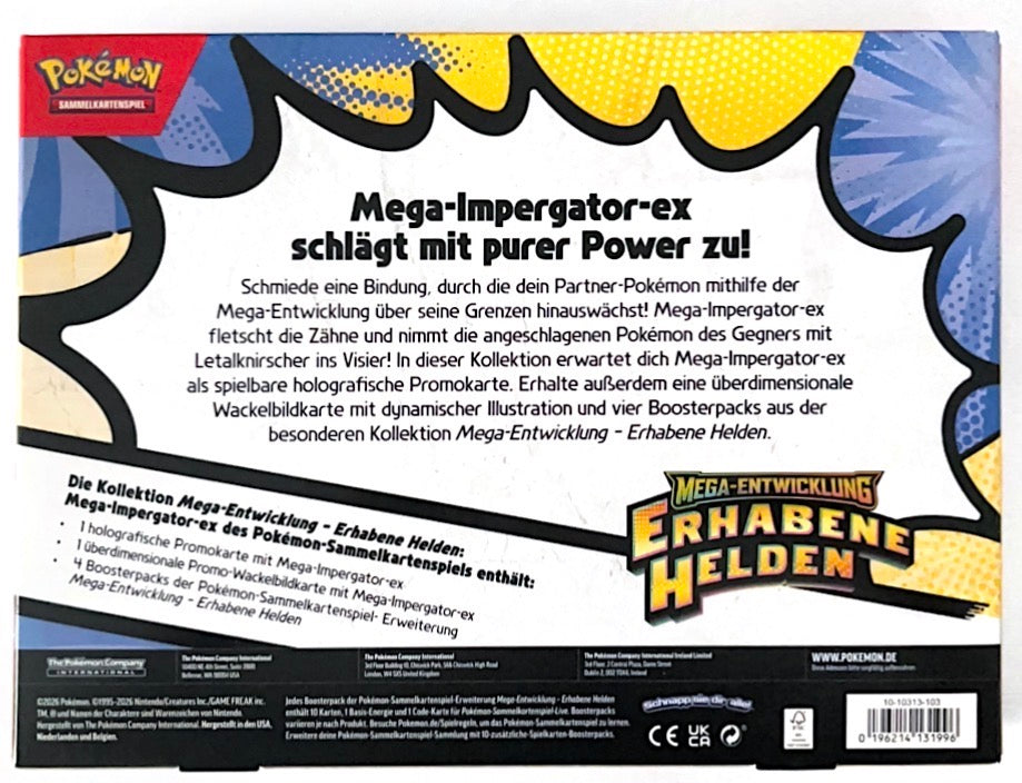 Pokémon Mega-Entwicklung Erhabene Helden: Mega-Impergator-ex Kollektion (Deutsch)