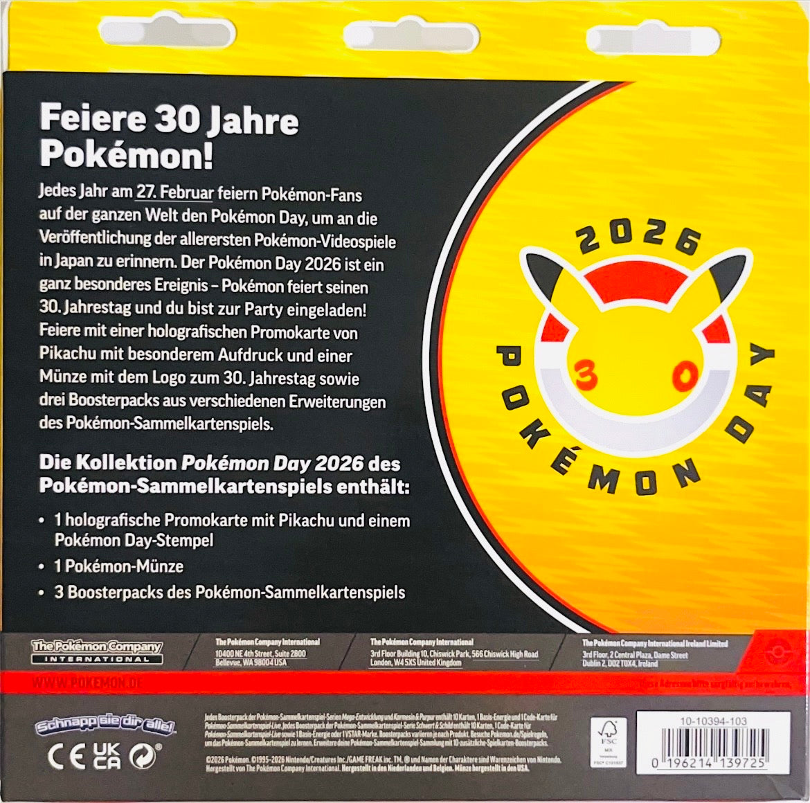 Pokémon Spezial-Kollektion Pokémon Day 2026 (Deutsch)