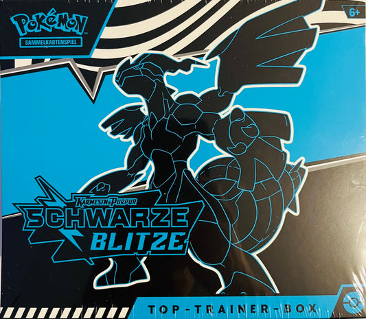 Pokémon Karmesin & Purpur Schwarze Blitze Top-Trainer-Box (Deutsch)