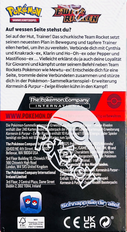 Pokémon Karmesin & Purpur – Ewige Rivalen Booster-Display (18 Booster) (Deutsch)