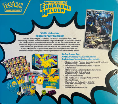 Pokémon Erhabene Helden Top Trainer Box ETB Deutsch OVP Sealed TCG Sammelbox