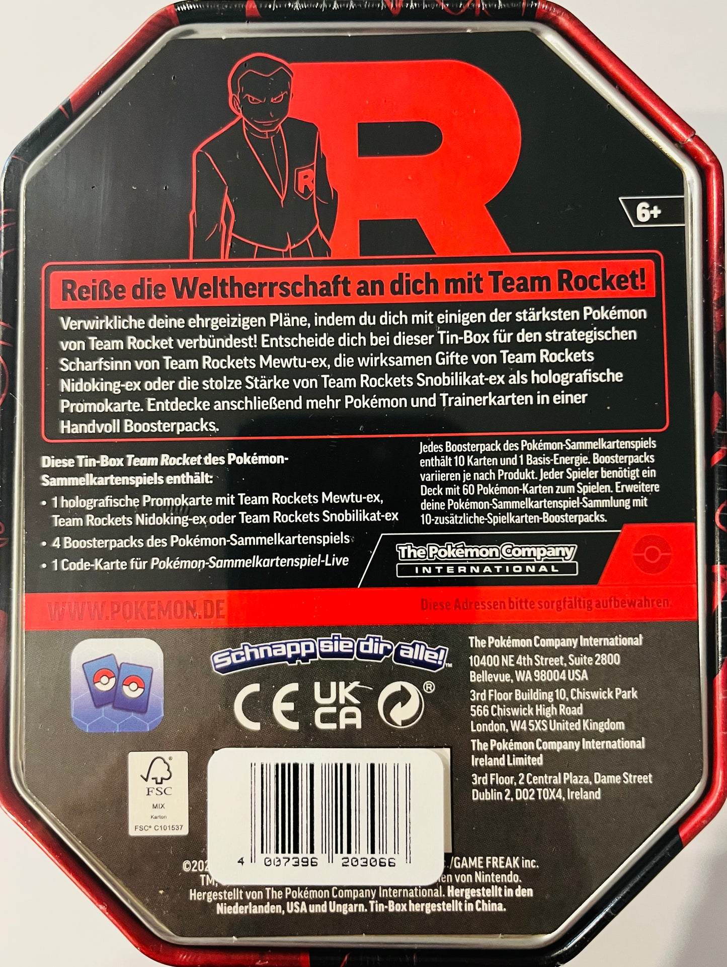 Pokémon Team Rockets Mewtu-ex Tin Box Deutsch OVP Sealed | Pokémon TCG