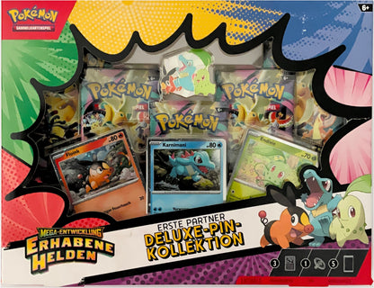 Pokémon Deluxe-Pin-Kollektion Deutsch – Exklusive Promokarte, Sammler-Pin & Boosterpacks