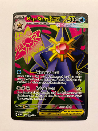 Mega Starmie Full Art Optimale Ordnung 102/088  NM DE