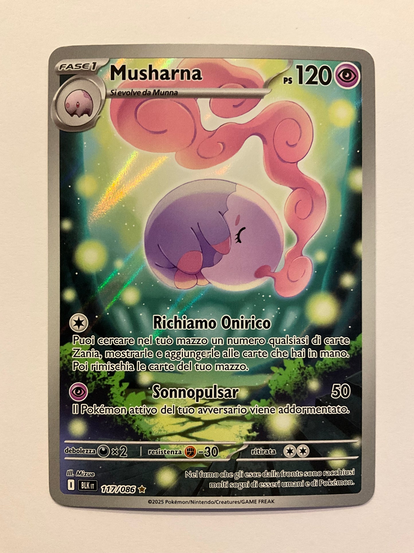 Musharna AR Schwarze Blitze 117/086 EX IT