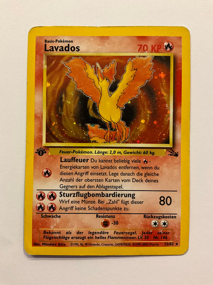 Moltres / Lavados Fossil 1.Edition Holo LP DE