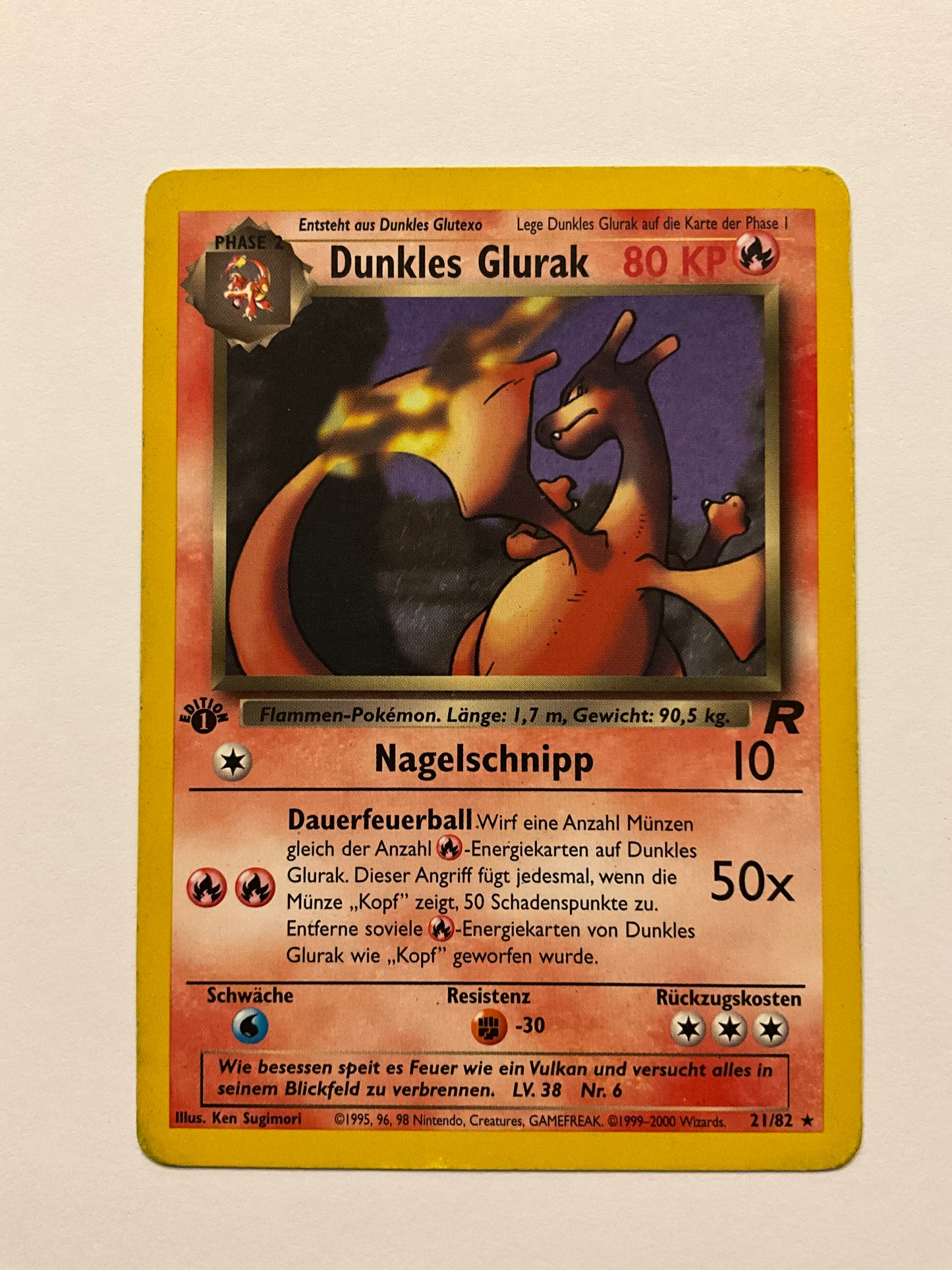 Dunkles Glurak Team Rocket 21/82 GD DE