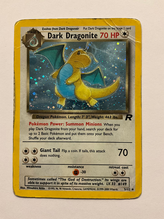 Dark Dragonite Holo 5/82 Team Rocket PO EN