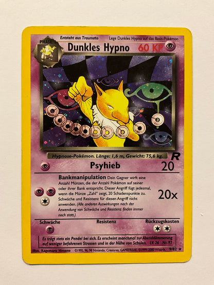 Dunkles Hypno Holo Team Rocket 9/82 GD DE