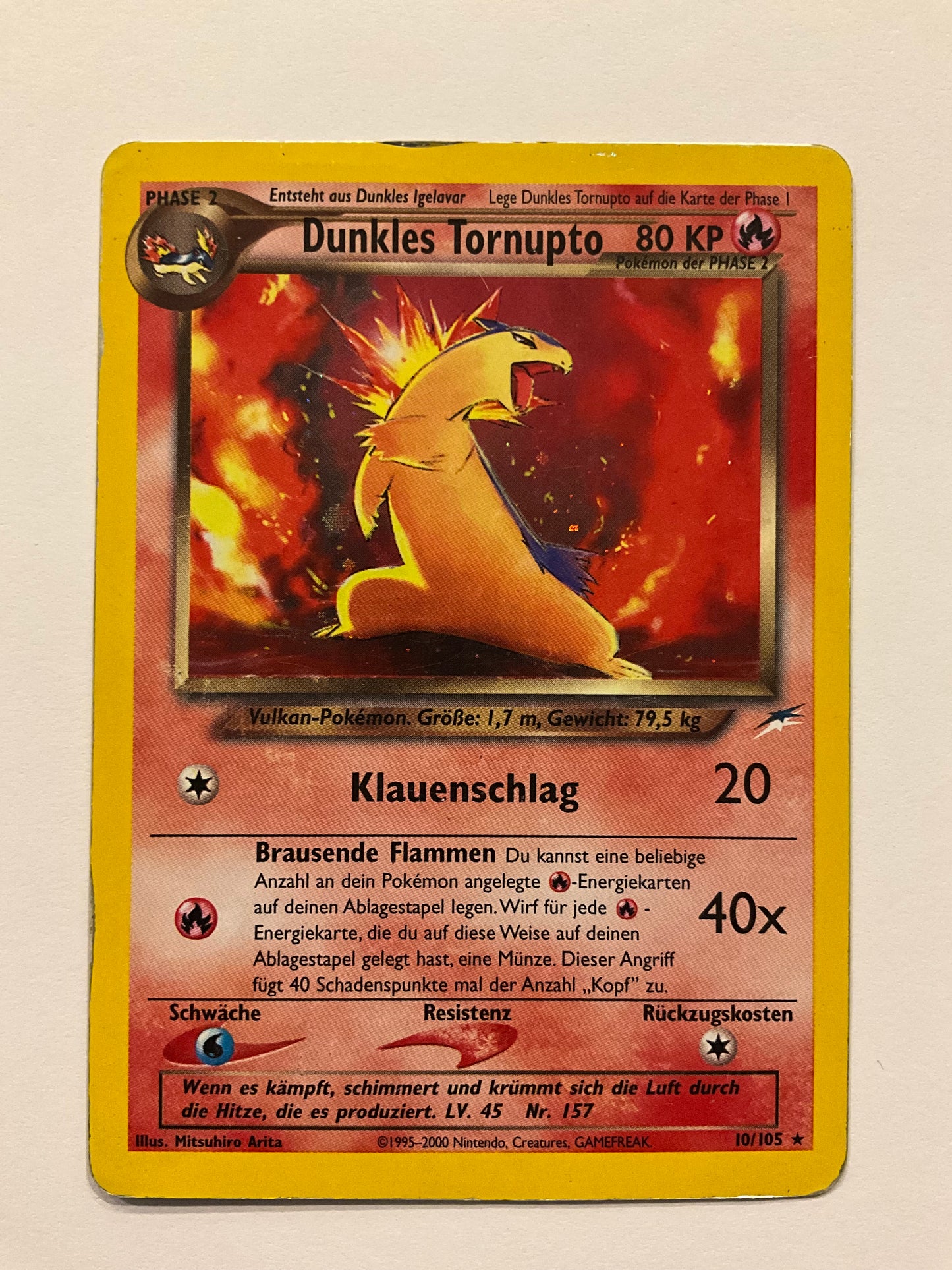 Dunkles Tornupto Holo Neo Destiny 10/105 GD DE