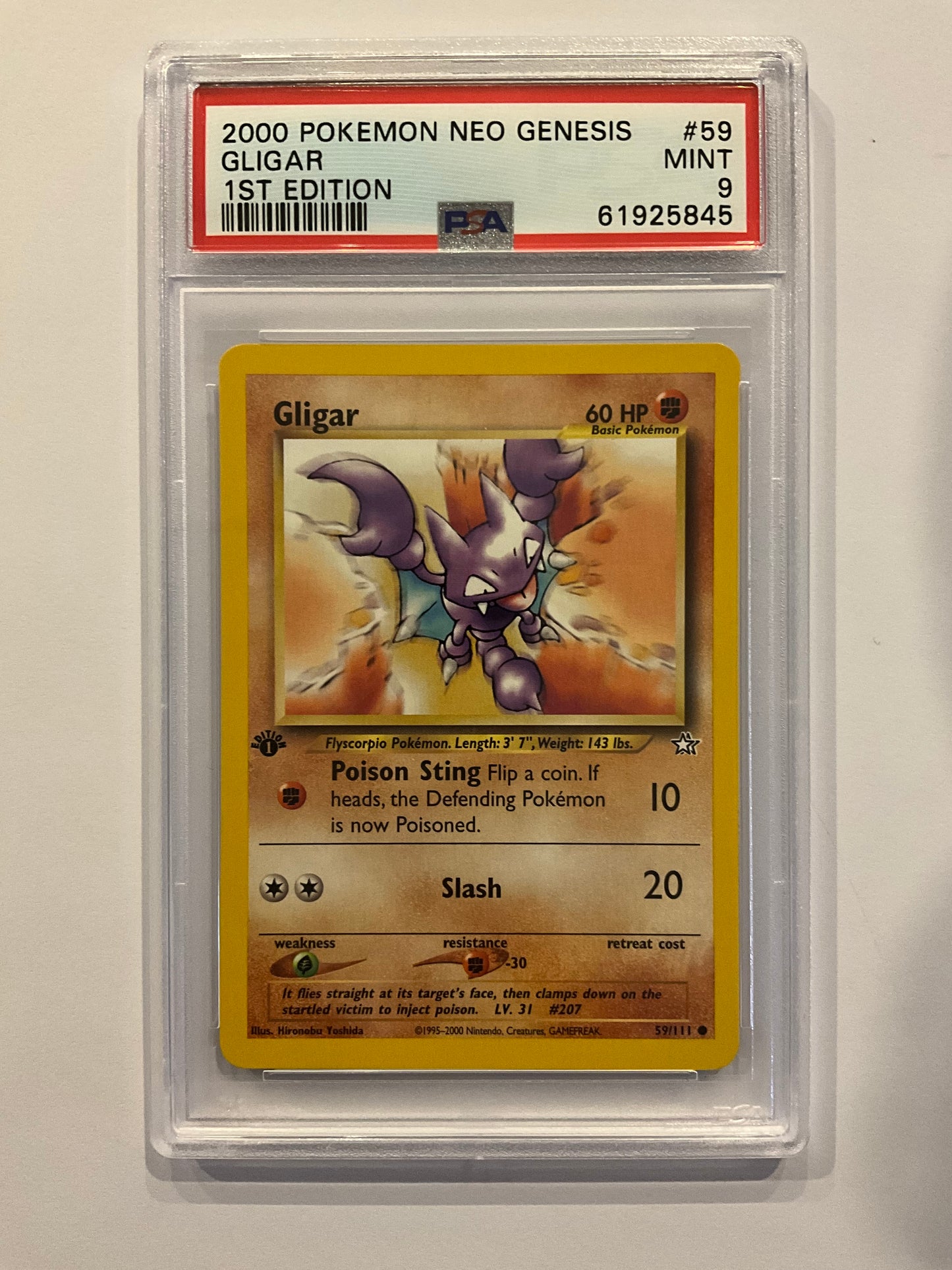 Gligar Slap 1 edition Neo Genesis 59/111 PSA 9 DE