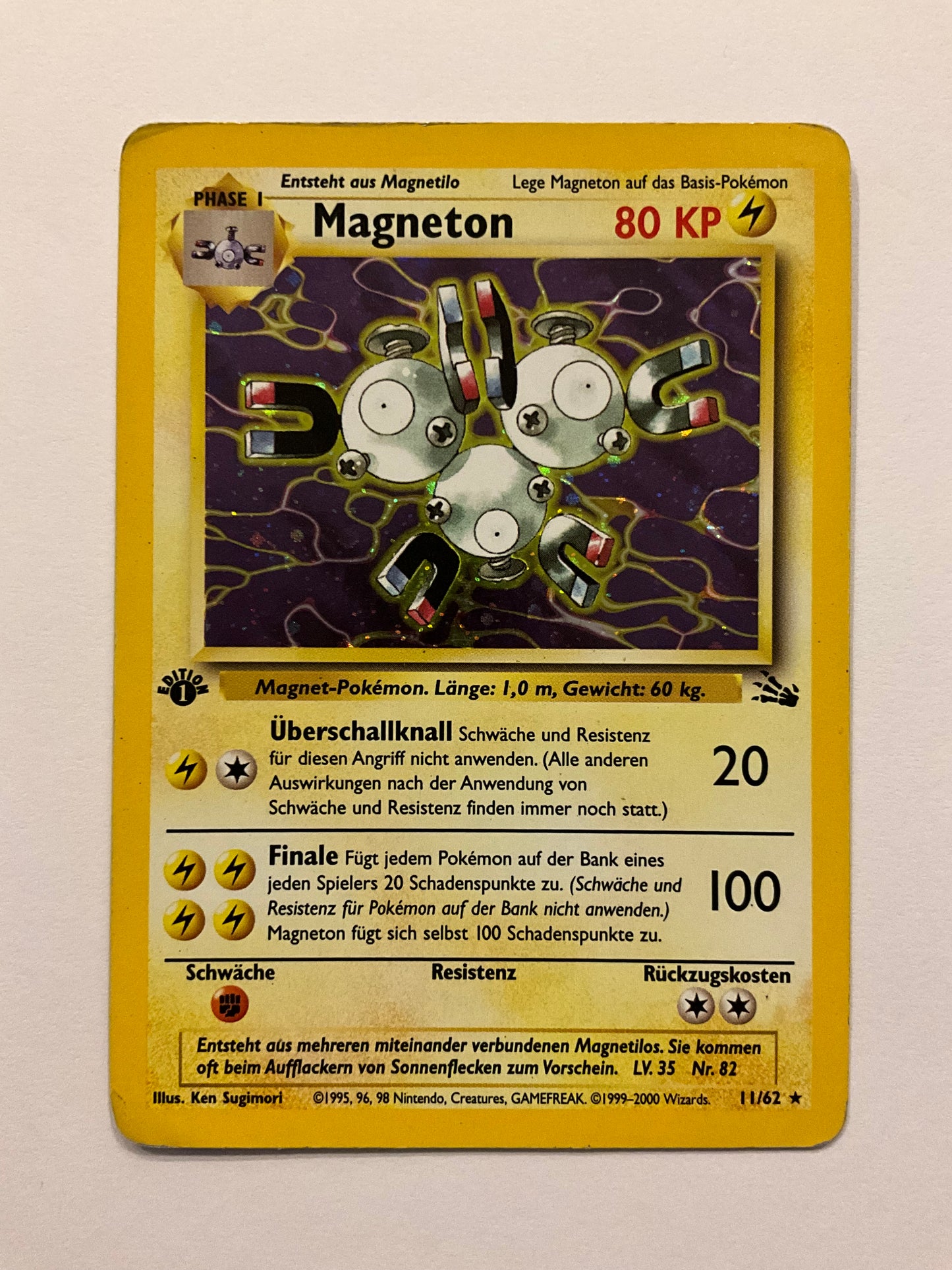 Magneton 1 edition Holo Fossil 11/62 PL DE