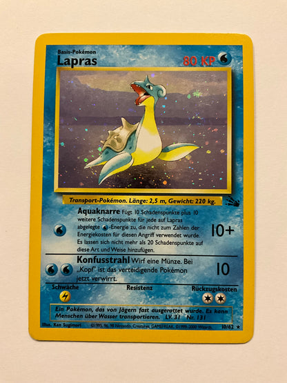 Lapras Holo Fossil 10/62 GD DE