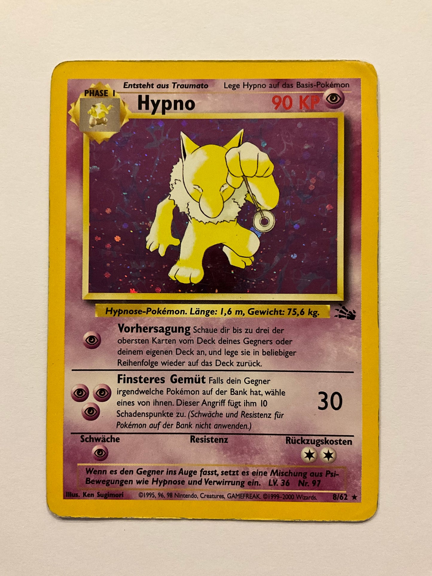 Hypno Holo Fossil 8/62 LP DE