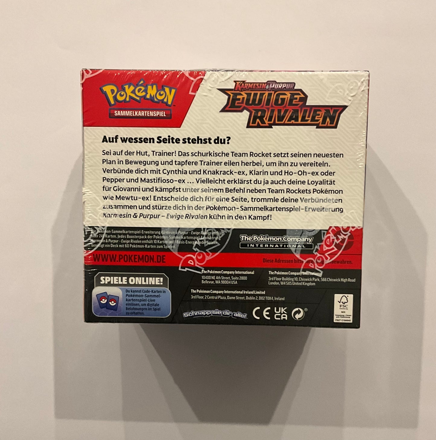 Pokémon Ewige Rivalen Booster Display Deutsch 36 Booster OVP Sealed TCG Booster Box