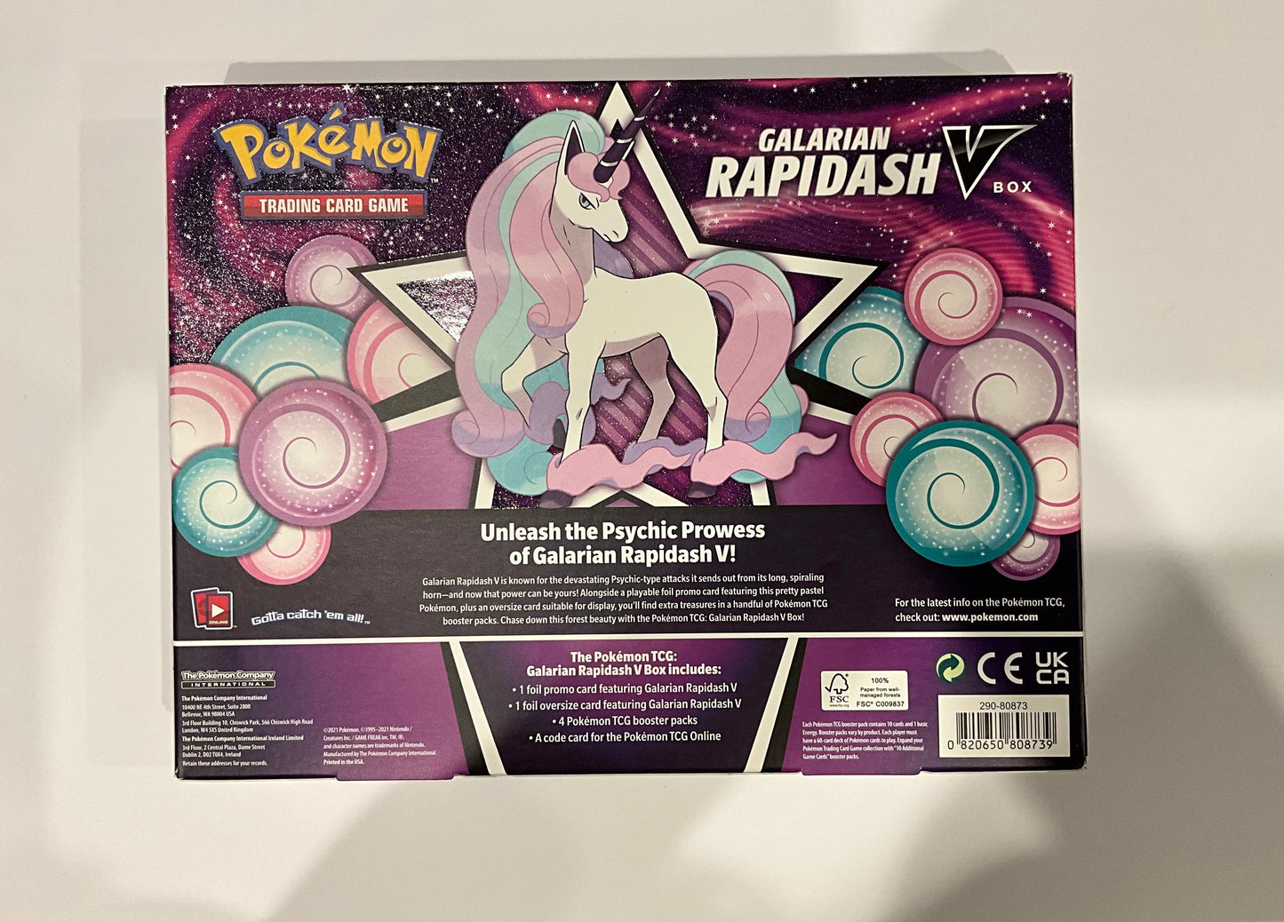Pokémon Galarian Rapidash Galopa V Box EN Englisch OVP Sealed TCG Sammelbox