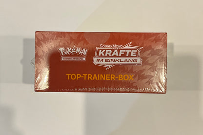 Pokémon Kräfte im Einklang Top Trainer Box ETB Deutsch Sonne & Mond OVP Sealed TCG Sammler