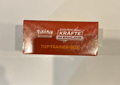 Pokémon Kräfte im Einklang Top Trainer Box ETB Deutsch Sonne & Mond OVP Sealed TCG Sammler