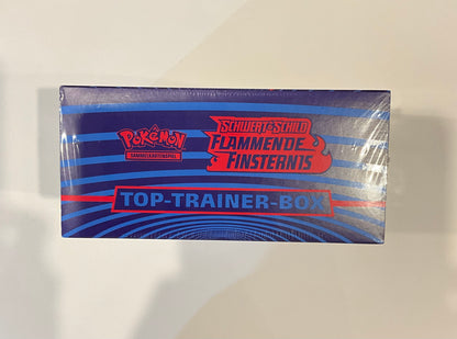 Pokémon Flammende Finsternis Top Trainer Box Deutsch ETB OVP Sealed TCG Sammelbox