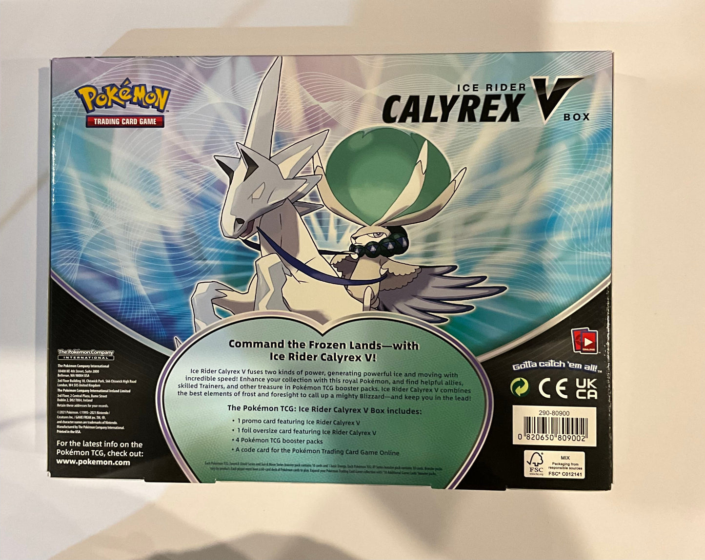Pokémon Ice Rider Calyrex V Box EN Englisch OVP Sealed TCG Sammelbox