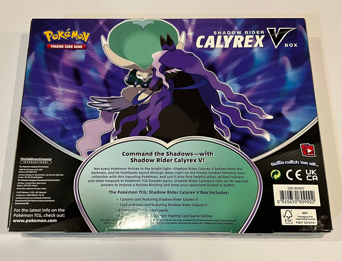 Pokémon Shadow Rider Calyrex V Box EN Englisch OVP Sealed TCG Sammelbox