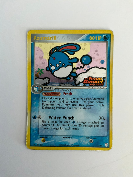 Azumarill Reverse Holo EX Team Rocket Returns 1/109 PL EN