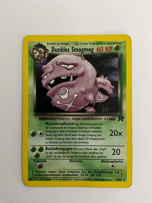 Dunkles Smogmog Holo Team Rocket 14/82 PO DE