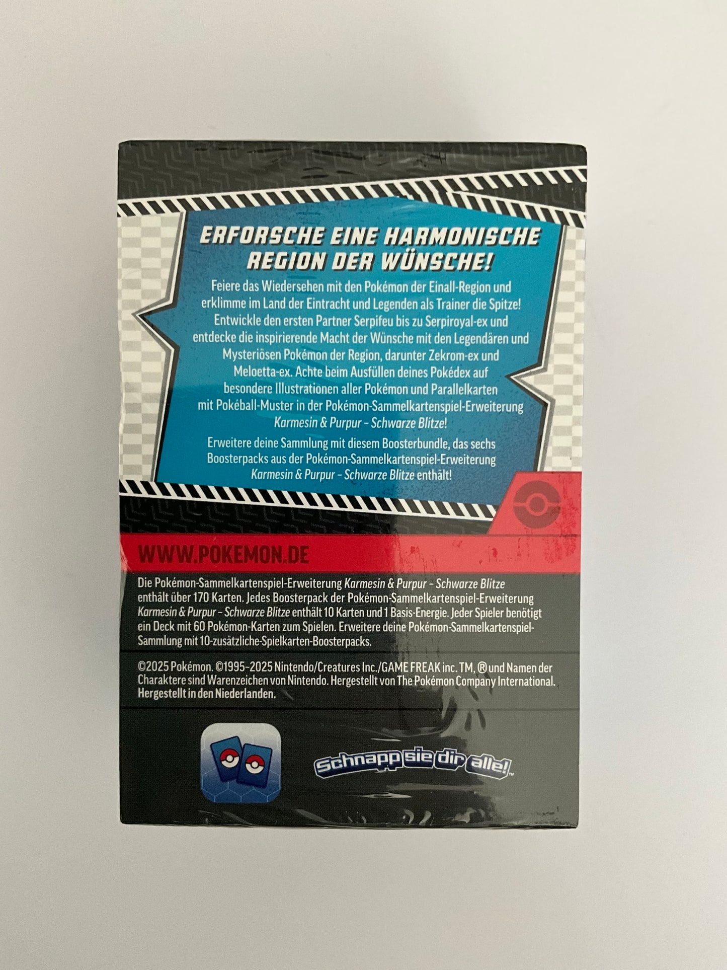 Pokémon Karmesin & Purpur Schwarze Blitze Booster Bundle Deutsch 6 Booster OVP Sealed TCG Sammelbox