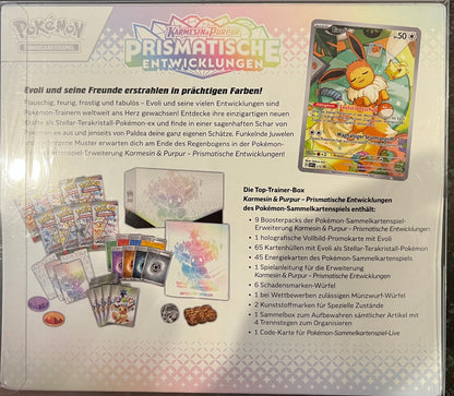 Pokémon Prismatische Entwicklungen Top-Trainer-Box (Deutsch)