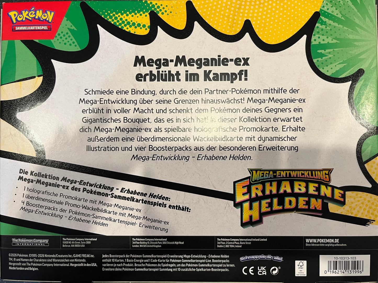 Pokémon Mega-Meganie-ex Kollektion Erhabene Helden (Deutsch)