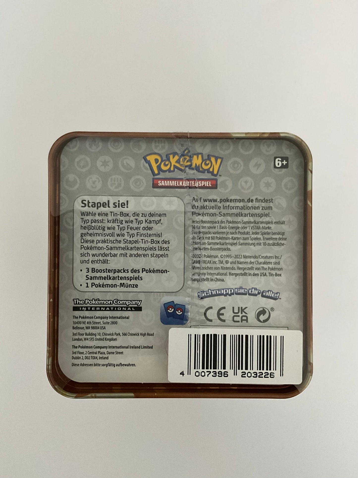 Pokémon Stacking Tin Kampf Fighting Tin Deutsch OVP Sealed TCG Sammelbox Collector Tin
