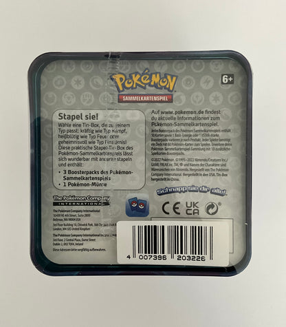 Pokémon Stacking Tin Finsternis Dark Tin Deutsch OVP Sealed TCG Sammelbox Collector Tin