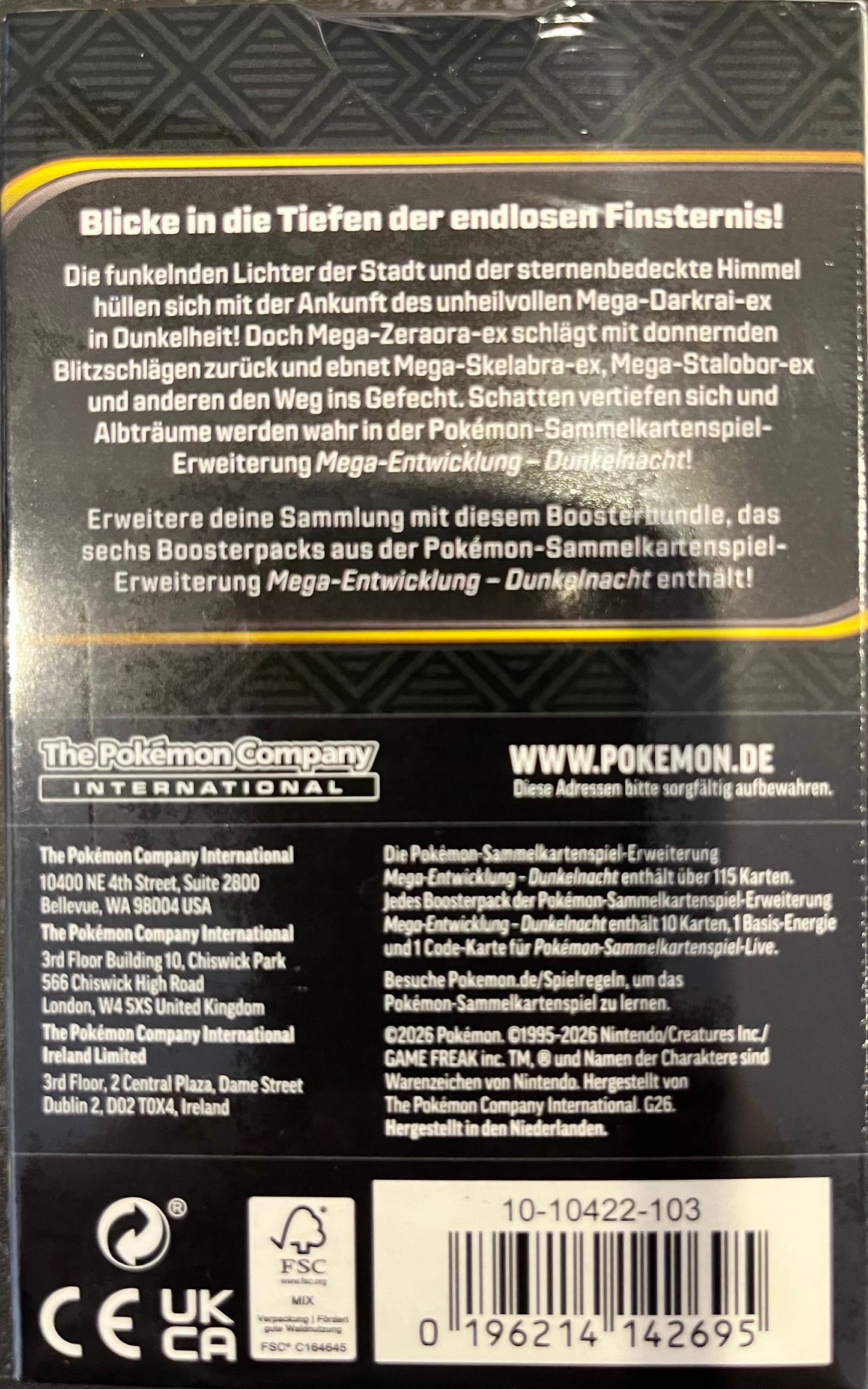 Pokémon ME05 Dunkelnacht Booster Bundle (Deutsch)