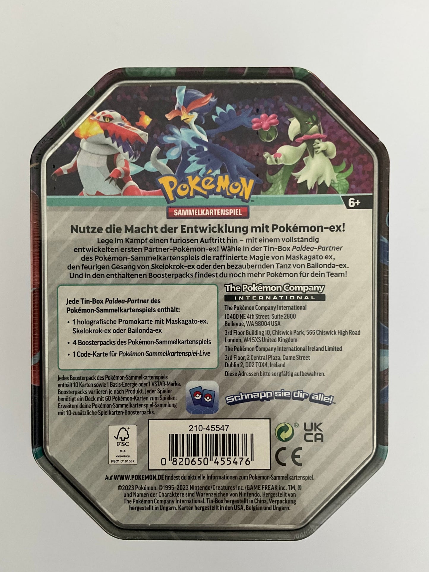 Pokémon Paldea Partner Tin Box Deutsch OVP Sealed TCG Sammelbox Collector Tin
