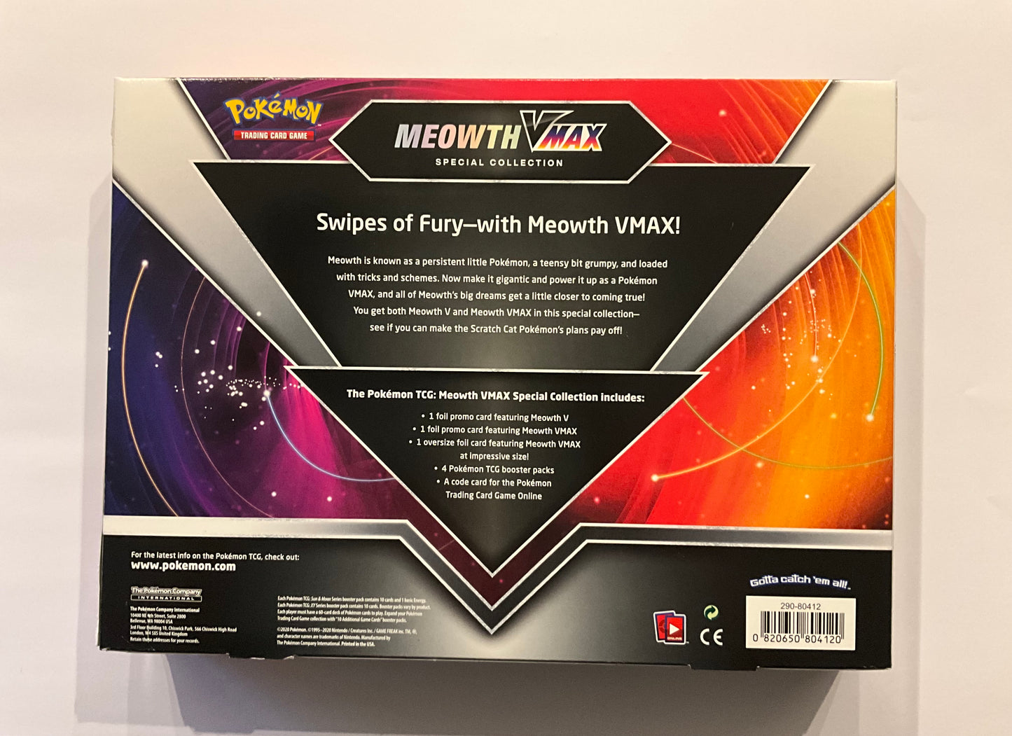 Pokémon Meowth VMAX Special Collection Sealed English TCG Box