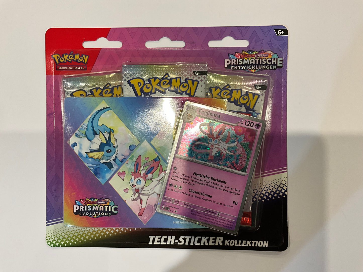 Pokémon Prismatische Entwicklungen Tech Sticker Collection Box Deutsch OVP Sealed TCG Sammelbox