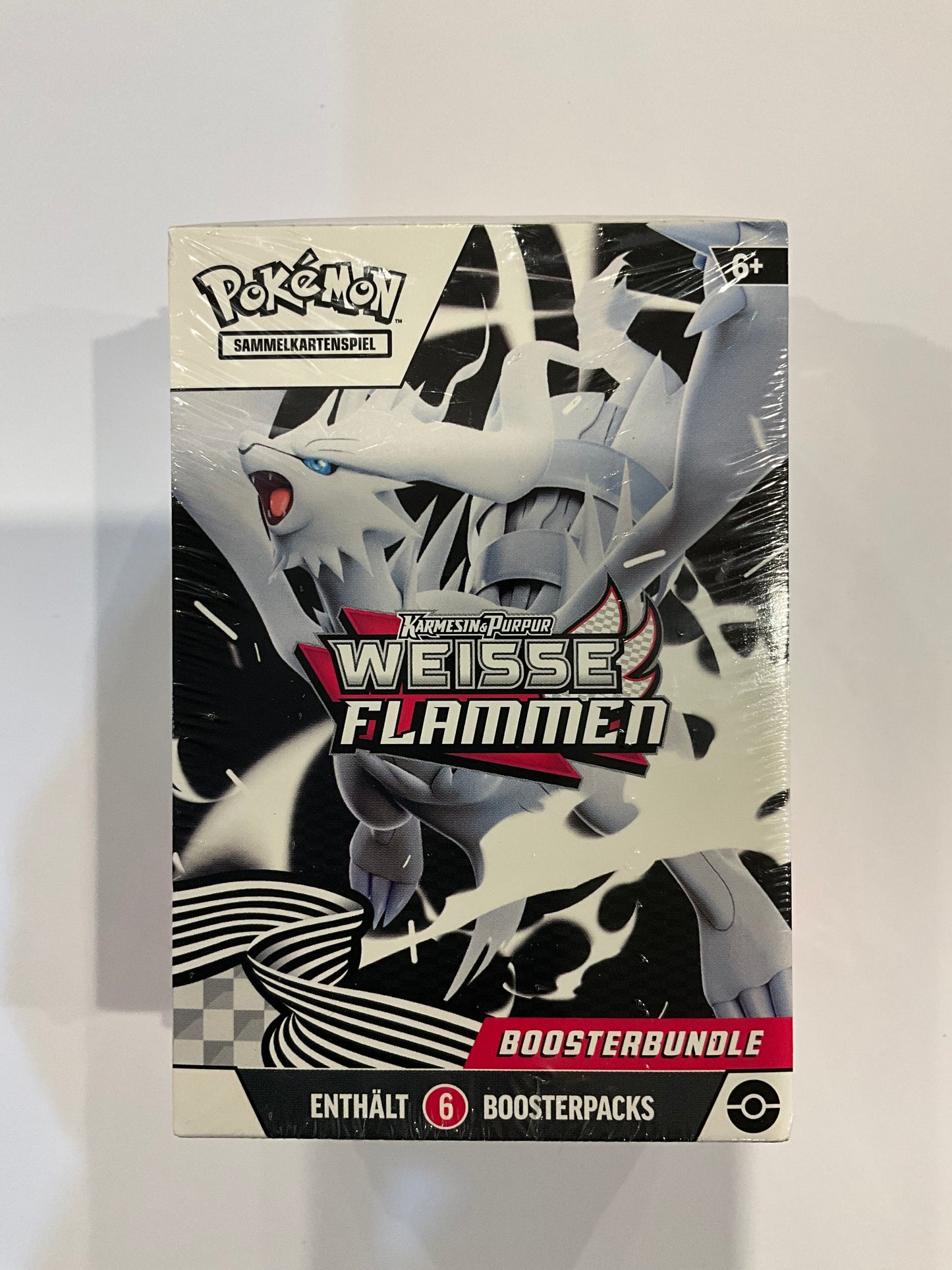 Pokémon Karmesin & Purpur Weisse Flammen Booster Bundle Deutsch 6 Booster OVP Sealed TCG Sammelbox )