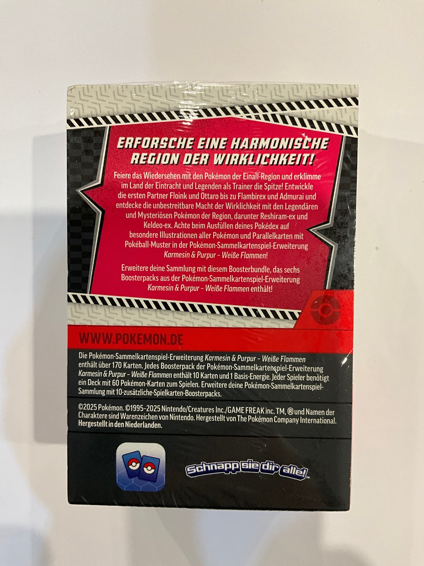 Pokémon Karmesin & Purpur Weisse Flammen Booster Bundle Deutsch 6 Booster OVP Sealed TCG Sammelbox )