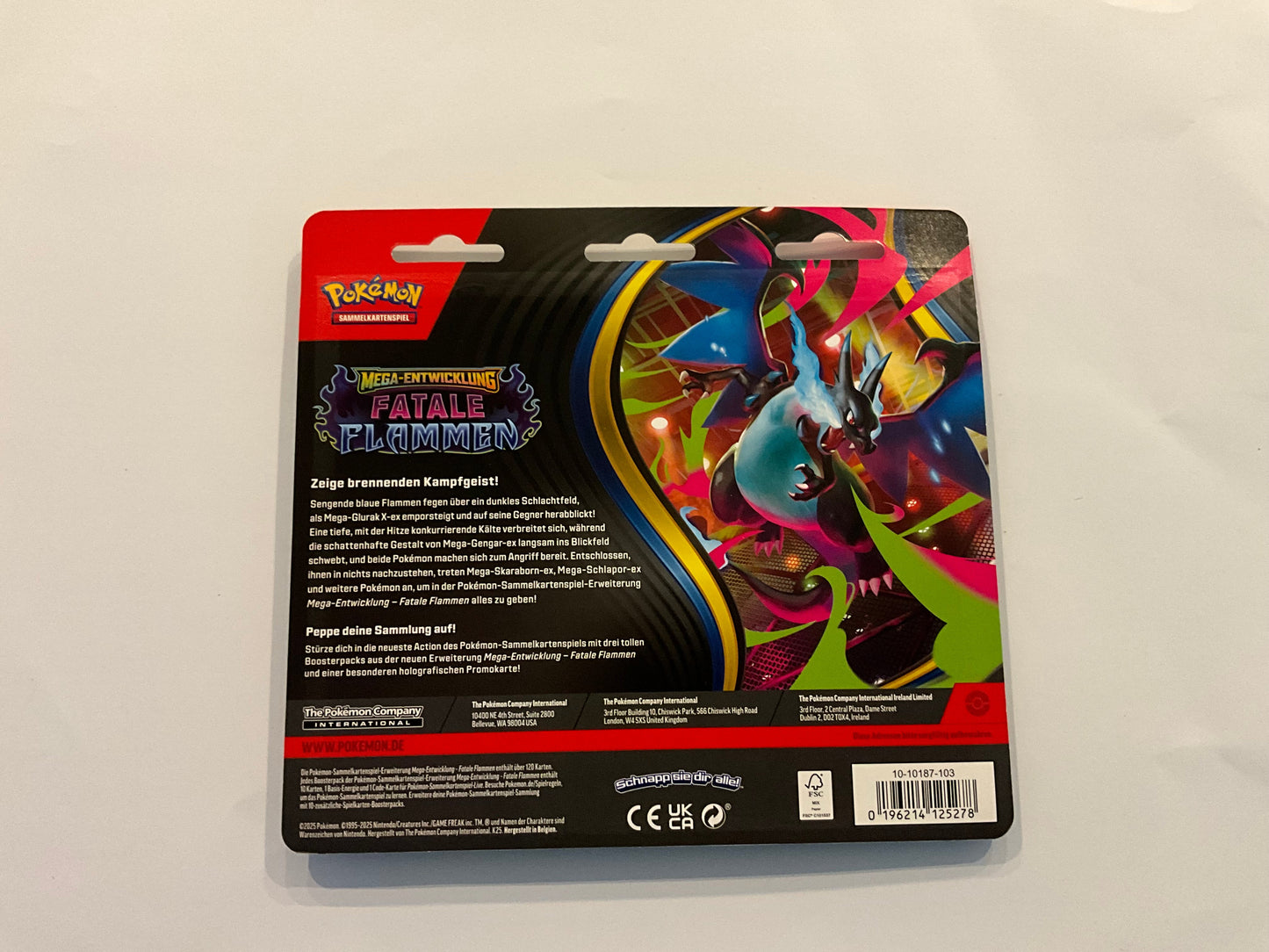 Pokémon Mega-Entwicklung – Fatale Flammen 3-Pack Blister Sniebel / Snibunna Deutsch OVP Sealed
