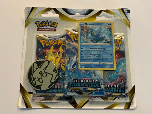 Pokémon Schwert & Schild – Silberne Sturmwinde 3-Pack Blister Deutsch OVP Sealed | Pokémon TCG