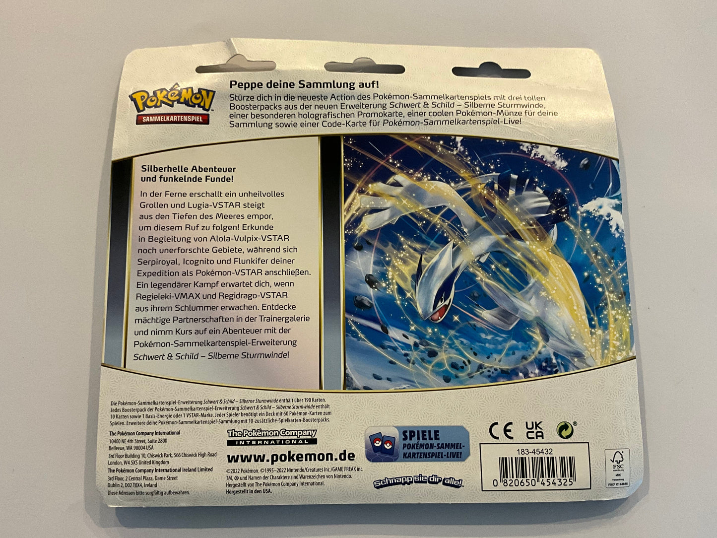 Pokémon Schwert & Schild – Silberne Sturmwinde 3-Pack Blister Deutsch OVP Sealed | Pokémon TCG