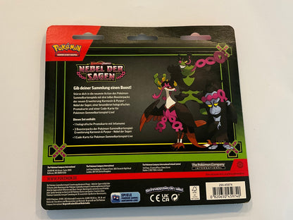 Pokémon Karmesin & Purpur – Nebel der Sagen 3-Pack Blister Infamomo Deutsch OVP Sealed | Pokémon TCG